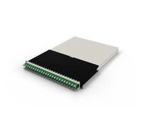 Patchbox ONE 30 RU Cat.6a - Panel de conexión de 24 puertos con sistema de gestión de cables retráctil para racks de 19 pulgadas, incluye cables UTP planos de 10 GB y casetes, fácil configuración del