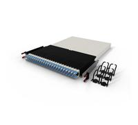 Patchbox ONE 30 RU Cat.6a - Panel de conexión de 24 puertos con sistema de gestión de cables retráctil para racks de 19 pulgadas, incluye cables planos y casetes de 10 GB, fácil configuración de red y