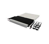 Patchbox ONE 30 RU - Panel de conexión de 24 puertos con sistema de gestión de cables retráctil para racks de 48,3 cm, cables planos de 10 GB y casetes, fácil configuración del servidor de red (UTP)