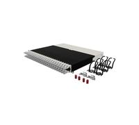 Patchbox ONE 8 RU Cat.6a Panel de conexión de 24 puertos con sistema de gestión de cables retráctil para bastidores de 48,3 cm, incluye cables de red planos de 10 GB para una fácil configuración del