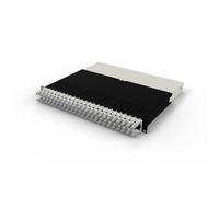 Patchbox ONE 8 RU Cat.6a Panel de conexión de 24 puertos con sistema de gestión de cables retráctil para bastidores de 48,3 cm, incluye cables de red planos de 10 GB para una fácil configuración del