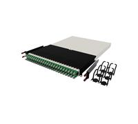 Patchbox Panel de conexión ONE 30 RU Cat.6a con 24 puertos y sistema de gestión de cables retráctil para racks de 48,3 cm, incluye cables planos de 10 GB y casetes, fácil configuración de red y