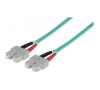 Patchcord Techly SC/UPC-SC/UPC Dúplex Multi Mode OM3 1 m aqua | ILWL D5-B-010/OM3