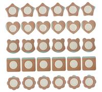Patches de ombligo de aceite de ricino de 30 piezas, parches de aceite de ricino auto adhesivo absorbente, sin lavado y transpirable, forma de mezcla, color de la piel