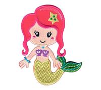 PatchMommy Sirena Parche Termoadhesivo Parche Bordado para Ropa - Parches Infantiles y Apliques para Niños