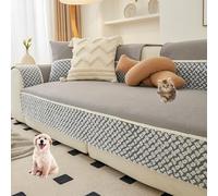 Patchwork Couch Cover Soft Thickened Sofa Couch Cover L Shape Sectional Couch Covers Washable Non Slip Sofa Slipcover for 2 3 4 Cushion Couch Furniture Protector,Green,70 * 120cm/27.6 * 47in(1,90*180c