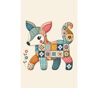 Patchwork Fox Whimsy: Cute Notebook for Notes & Ideas | A sweet and colorful fox-themed notebook with stitched-style charm.