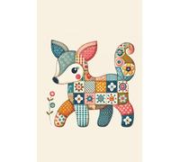 Patchwork Fox Whimsy: Cute Notebook for Notes & Ideas | A sweet and colorful fox-themed notebook with stitched-style charm.