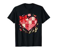 Patchwork Heart Quilting Vintage Country Charm Camiseta