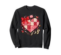 Patchwork Heart Quilting Vintage Country Charm Sudadera