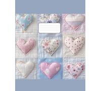 "Patchwork of Thoughts: Where Hearts Meet Scribbles!" 100 Page Composition Notebook Journal Wide Ruled Lined