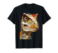 Patchwork T-Rex Boho Dinosaurio Collage Colcha Gráfico Arte Camiseta