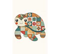 Patchwork Turtle Tales: Quilted Animal Notebook for Bright Ideas | A cute and cozy notebook inspired by patchwork art and slow-and-steady wisdom - perfect for notes, doodles, or thoughtful journaling.