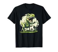 Patea un gol con este impresionante atuendo de dinosaurio de fútbol Camiseta