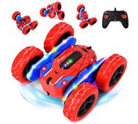 PATEMZON Coches Teledirigidos para Niños, 2,4Ghz 360° Coche Radiocontrol, 4WD Spider Coche RC, Monster Truck Teledirigido con Luces Fluidas, Niños 3-10 Años Regalos Cumpleaños, Juegos Exterior