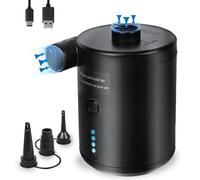 PATEMZON Inflador Electrico, Inflador Colchon Hinchable, 4000mAh Bomba de Aire Electrica con 3 Boquillas, Inflado/Desinflado Rápido, Bomba de Aire Portatil para Piscinas y Colchones de Cama