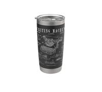 Patente de escritor vintage para máquina de escribir Vaso térmico de acero inoxidable de doble pared