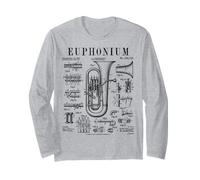 Patente Vintage de Euphonium Player Euphoniumist Euphonist Music Manga Larga