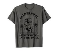 Paternidad Como Caminar En El Parque Divertido Dinosaurio Día Del Padre Camiseta