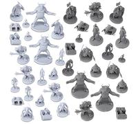 Path Gaming 40 figuras RPG de mesa de fantasía de monstruos en miniatura para Dungeons and Dragons, juegos de rol Pathfinder. Miniaturas a escala de 28 mm, 10 diseños únicos, a granel sin pintar