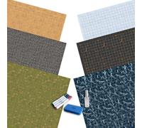 Path Gaming Alfombrilla de juego Battle Grid de doble cara de 36 x 24 pulgadas, 3 alfombrillas, 6 terrenos, 4 marcadores, 1 borrador y 1 botella de pulverización. Ideal para Dungeons and Dragons/DND