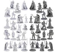 Path Gaming Town Folks,Juego de 40 miniaturas de mesa de fantasía para miniaturas de calabozos y dragones. Escala de 28 mm, miniaturas sin pintar a granel, ideal para miniaturas de D&D