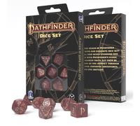 Pathfinder Avistan Juego De 7 Dados En Rojo Y Dorado Q Workshop RPG