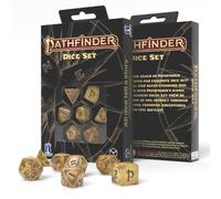 Pathfinder Azlant Juego De Dados Gold/Schwarz Q-Workshop 7 Piezas