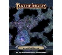 Pathfinder Flip-Mat: Primal Dungeon | Mapa de juegos, para aventuras de mesa, borrado en húmedo/seco, compatible con Battle for Masters