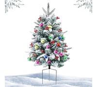 Pathway Christmas Trees - 29,5 pulgadas Snow Flocked Christmas Trees | Pine Tree Decor, Christmas Urn Filler | Holiday Planter Filler | Small Christmas Tree for Yard
