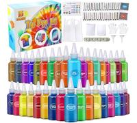 PATIFEED Tie Dye Kit para Niños, 35 Colores Tie-Dye Set, Tye Dye Kit para Ropa, Juegos Actividades, Ideal Arte y Manualidades Kit para Niños y Adultos
