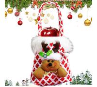 Patifirst Bolsas de Dulces de Navidad | Decoración Del Hogar Reutilizable De Papá Noel Con Asa | Bolsas de Golosinas para Fiestas - Para Niños Adultos Familia Amigos Halloween Víspera Fiestas