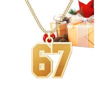 Patifirst Cadena con Número | Joyería Deportiva En Acero Inoxidable,Collar con Colgante de Número Sesenta y Siete | Regalo para Niñas Niños Adolescentes Mujeres Hombres Familiares y Amigos