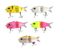 Patifirst Cebos Deslizantes para Lubina - Cebo de Deslizante Realista,Señuelo Nadador con Aletas de Goma Blando para Agua Dulce y Salada de Perca Sol, Bluegill, Lucio, Lucioperca, Trucha