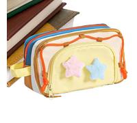 Patifirst Estuche para Lapices | Bolsa De Estuche De Estrella De Puntas,Funda De Estética De Gran Capacidad con Cremallera para Niñas Estudiantes | Funda para Utensilios De Escuela Viaje Arte