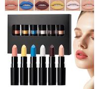 Patifirst Juego De Barra De Labios - Brillo Labial Negro Intenso Para Disfraces - Set De Labiales Hidratantes Para Fiestas De Disfraces En Halloween