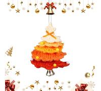 Patifirst Navideños de Ganchillo | Colgante de Árbol de Navidad con Campana de Ganchillo,Centro De Mesa para Escritorio, Chimenea, Estantería, Dormitorio Y Reuniones Festivas