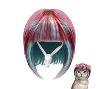 Patifirst Peluca para Mascotas - Disfraz para Perros Peluca Colorida | Accesorio para Cosplay de Mascotas Antideslizante,para Caracterizacion Cosplay Fiestas Navideñas Espectaculos Y Fiestas