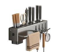 Patifirst Portacubiertos,Organizador De Utensilios De Cocina Montado En Pared | Organizador Almacenamiento con Ganchos Colgador sin Taladro Accesorios Cocina Utensilios Cucharas