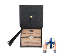 Patifirst Pulsera de Graduación 2025 - Pulsera Brújula Ajustable,Joyería con Estuche y Tarjetas de Frases, Detalles de Fiesta para Mujeres y Hombres