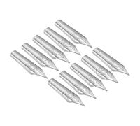 PATIKIL 0,5-0,7 mm Línea Ancho Pluma Estilográfica Plumilla Reemplazo, Paquete 10 304 Acero Inoxidable Tinta Inmersión Caligrafía Pluma Plumín para Dibujo Escritura, Plata