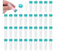 PATIKIL 0,5 mL Vial de criogenia de plástico, 36 piezas Tubo de ensayo congelado Vial graduado Contenedor de almacenamiento Tapa de rosca para laboratorio de ciencias, verde claro