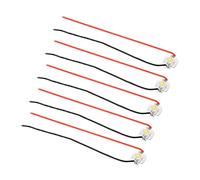 PATIKIL 0.6" LED Chip Bombilla, 5 Paquete 350mA 1W COB Luz Perlas Luz Cobre Soporte con Cable para Bricolaje Iluminación Accesorios, Cálido Blanco 2800-3500K