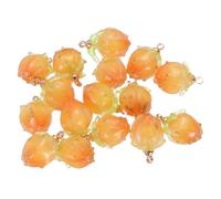 PATIKIL 0.6x0.4" Perlas de Flores, 16 Piezas de Cuentas de Flores Acrílicas Mini Rosa para Pulseras, Pendientes, Collares, Fabricación de Joyas y Manualidades DIY, Amarillo