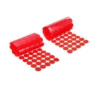 PATIKIL 0.8" Puntos Adhesivos Autoadhesivos 100 Pares de Cintas de Gancho y Bucle de Nylon con Pegamento Impermeable para Aulas y Oficinas Rojo