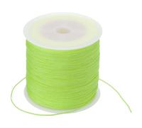 PATIKIL 0,8mm x 109 Yarda Nylon Satén Cordón, Nylon Abalorios Cuerda Anudado Cordón Cadena Trenzada Cuerda para Pulseras Joyas Adornos Chino Nudo, Claro Verde
