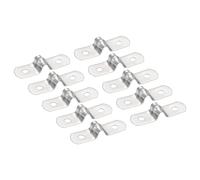 PATIKIL 0,9 Pulgadas/5mm Rígido Tubo Correa Abrazadera 30uds 304 Inoxidable Acero Dos Agujero U-Forma Tubo Clip Tubo Sujetar Soporte para Tubo Fijación