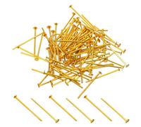 PATIKIL 0.98x0.12 Pasadores Conectores de Aluminio para Candelabros, 400 Piezas de Clips de Cristal para Fijar Partes de Candelabros, Repuestos para Candelabros, Dorado