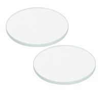 PATIKIL 1,06x0,06" Diámetro Linterna Cristal Lente, 2Uds Pulido Borde Cristal Lente para LED Luz Fuente Lente Manual Linterna Reemplazo, Transparente