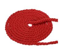 PATIKIL 1/2 Pulgada x 50 Pies Cuerda De Algodón Natural Trenzada 3 Hebras Cuerda De Algodón Fuerte Y Gruesa Cuerda para Juego De Tira Y Afloja Manualidades Decoración del Hogar, Rojo